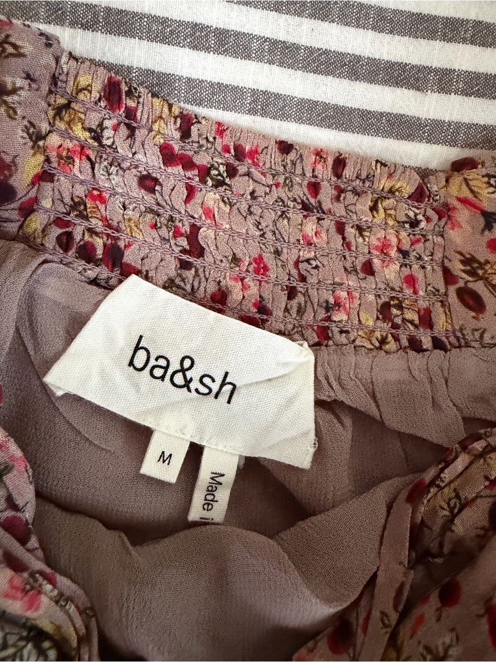Bloomingdale’s ba&sh Pink Floral Tiered Midi Skirt size MEDIUM - Picture 5 of 11